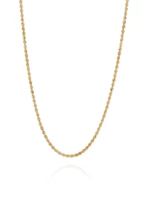 Millimeter Glitter Necklace 14K Yellow Gold