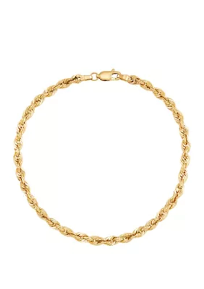 Men's Gold Glitter Bracelet in 14k Yellow Gold