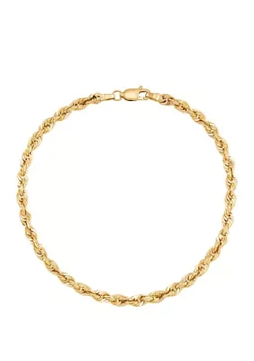 Men's Gold Glitter Bracelet in 14k Yellow Gold