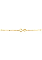 Solid Singapore Chain Necklace in 14K Yellow Gold