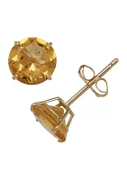 1.5 ct. t.w. Citrine Stud Earrings in 10K Yellow Gold