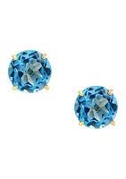 2 ct. t.w. Swiss Blue Topaz Earrings in 10K Yellow Gold 