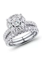 2 ct. t.w. Diamond Bridal Ring Set 10K White Gold