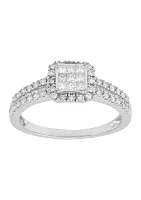 1/2 ct. t.w. Diamond Engagement Ring 10K White Gold