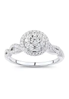 1/2 ct. t.w. Diamond Engagement Ring 10K White Gold