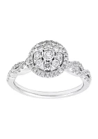 1/2 ct. t.w. Diamond Engagement Ring 10K White Gold