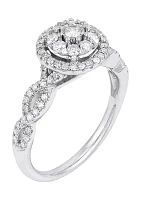 1/2 ct. t.w. Diamond Engagement Ring 10K White Gold