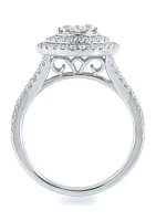 1 ct. t.w. Diamond Engagement Ring 10K White Gold