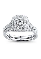 3/8 ct. t.w. Diamond Bridal Ring Set 10K White Gold