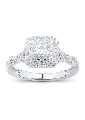 1/ ct. t.w. Diamond Engagement Ring 10K White Gold