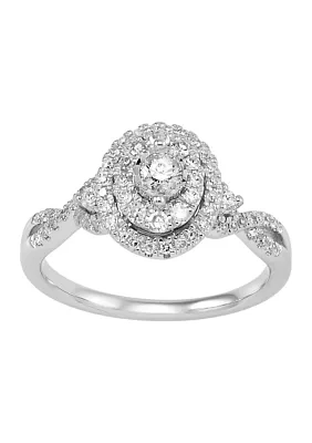 1/2 ct. t.w. Diamond Engagement Ring 10K White Gold