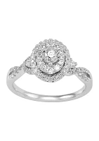 1/2 ct. t.w. Diamond Engagement Ring 10K White Gold