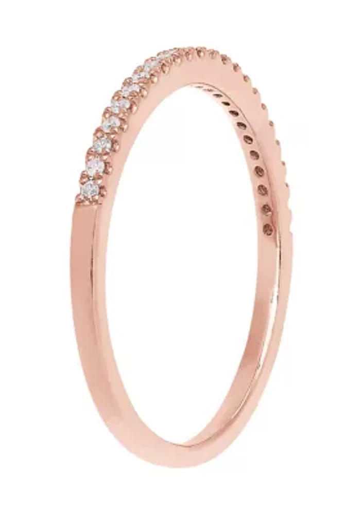 1/10 ct. t.w. Diamond Wedding Ring 10K Rose Gold