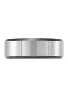 8 Millimeter Two Tone Gents Band Stainless Steel