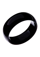 Men's 8 Millimeter Band Black Dome Tungsten