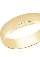 Polished Comfort Fit Band Ring 10k Yellow Gold