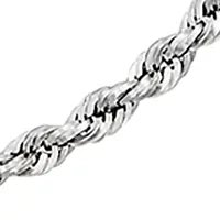 Hollow Glitter Chain in 10K White Gold