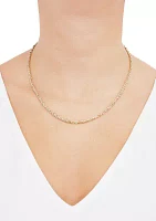 Solid Glitter Chain in 10K Yellow Gold