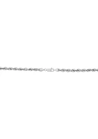 Sterling Silver 4-MM Glitter Rope Necklace