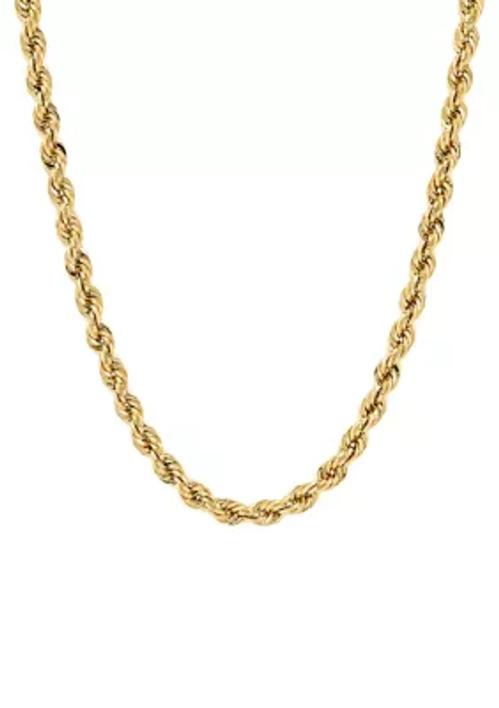 Hollow Glitter Chain in 10K Yellow Gold