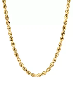 Hollow Glitter Chain in 10K Yellow Gold