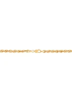 Hollow Glitter Chain in 10K Yellow Gold