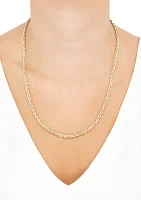 Hollow Glitter Chain in 10K Yellow Gold