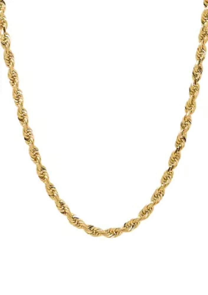 Solid Glitter Chain in 10K Yellow Gold