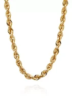 10k Yellow Gold Rope Chain Necklace