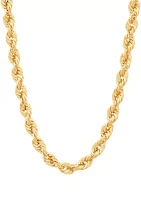 Hollow Glitter Chain Necklace in 10K Yellow Gold