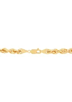 Hollow Glitter Chain Necklace in 10K Yellow Gold