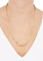 Hollow Glitter Chain Necklace in 10K Yellow Gold