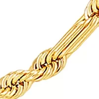 Hollow Milano Rope Chain Necklace in 14K Yellow Gold