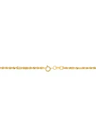 Hollow Milano Rope Chain Necklace in 14K Yellow Gold