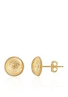 Button Earrings in 14K Yellow Gold