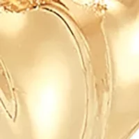 Heart Hoop Earrings in 14K Yellow Gold