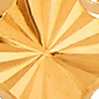 14k Yellow Gold Baby Cross Stud Earrings
