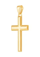 Back to Back Cross Pendant in 14K Yellow Gold