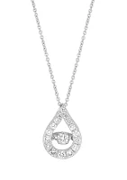  1/2 ct. t.w. Lab Grown Diamond Pendant with 18" Cable Chain in Sterling Silver