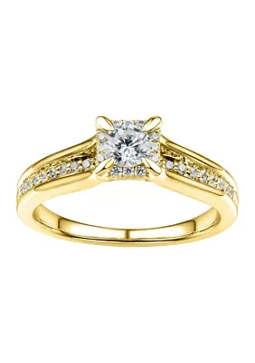 1/2 ct. t.w. Diamond Engagement Ring 10K Yellow Gold