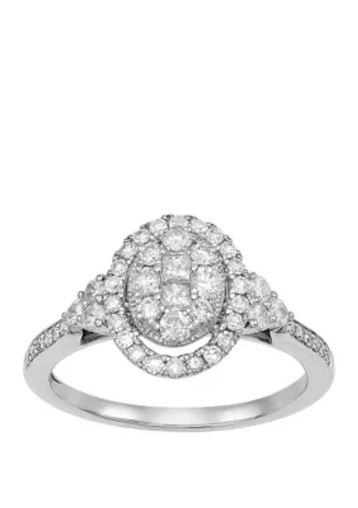 My Forever 3/4 ct. t.w. Diamond Composite Engagement Ring in 10k White Gold 