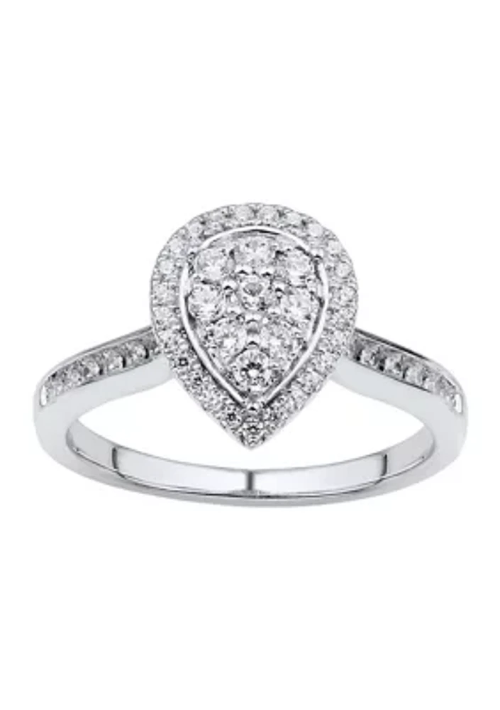 3/8 ct. t.w. Diamond Engagement Ring 10K White Gold
