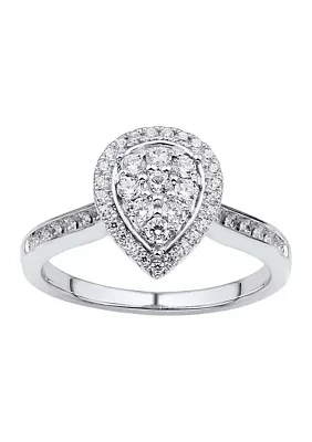 3/8 ct. t.w. Diamond Engagement Ring 10K White Gold