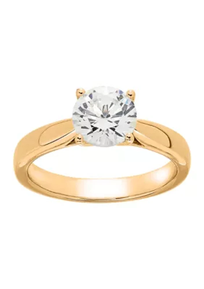 Grown With Love 1 1/2 ct. t.w. Lab Grown Diamond Solitaire Ring in 14K Yellow Gold