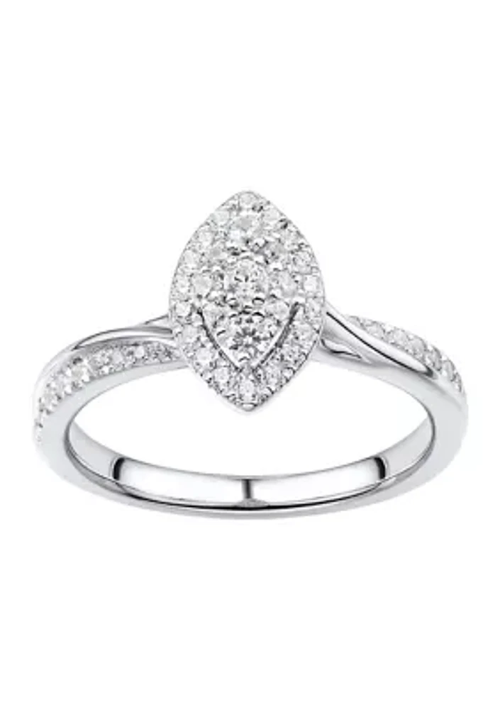 1/2 ct. t.w. Diamond Engagement Ring 10K White Gold