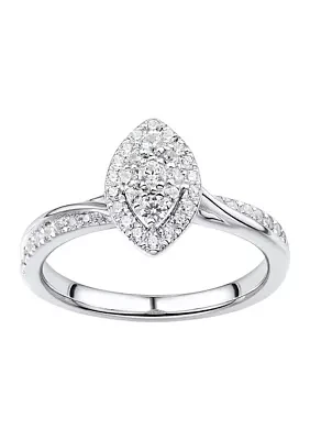 1/2 ct. t.w. Diamond Engagement Ring 10K White Gold