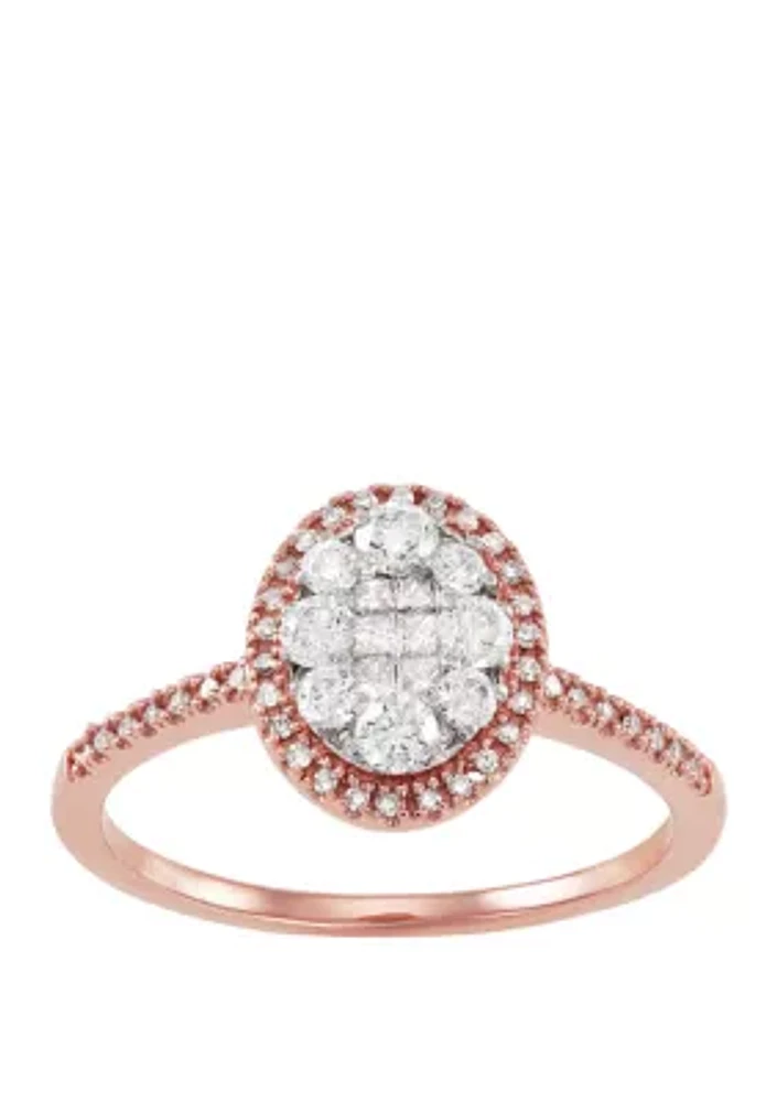 My Forever 1/2 ct. t.w. Diamond Composite Engagement Ring in 10k Rose Gold 