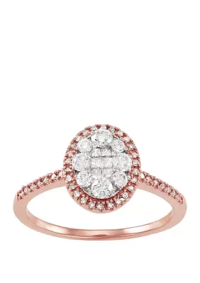 My Forever 1/2 ct. t.w. Diamond Composite Engagement Ring in 10k Rose Gold 