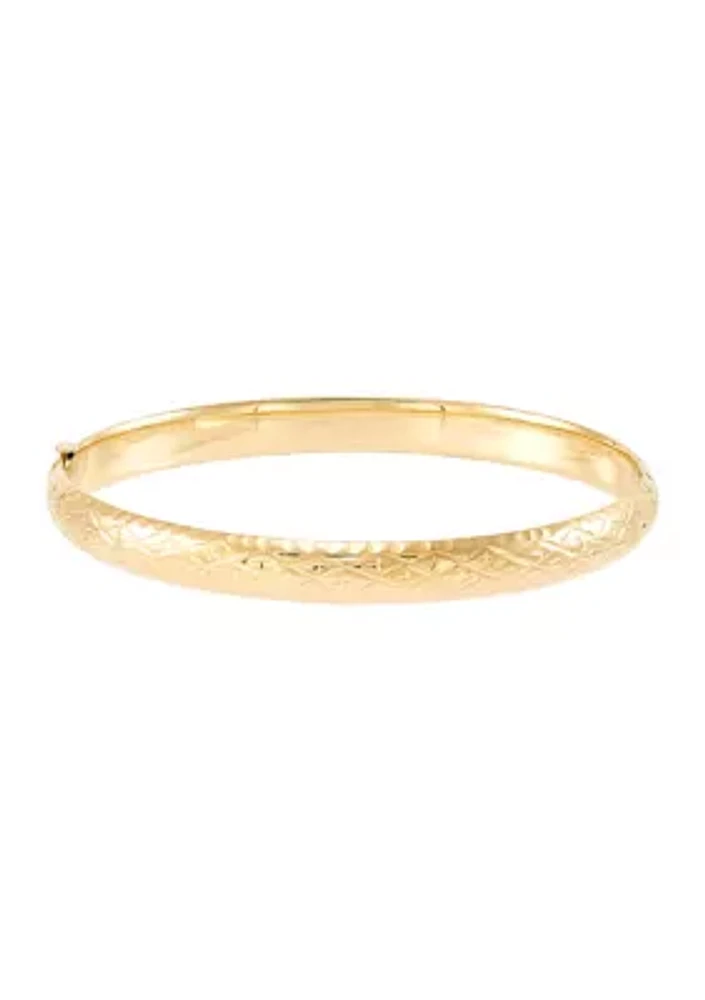 Hinge Bangle in 10K Yellow Gold