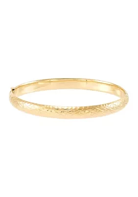 Hinge Bangle in 10K Yellow Gold